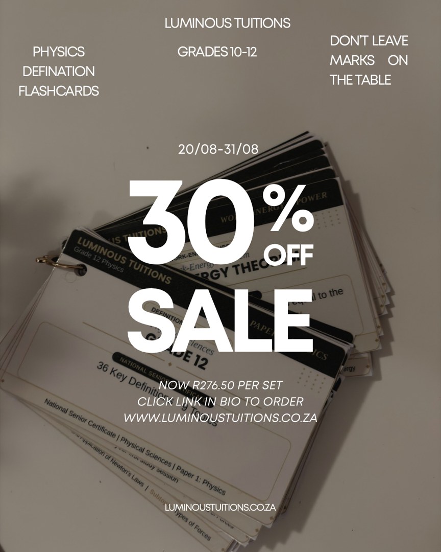 30% off Physical Sciences Flash Cards sale, valid until 31 August 2026